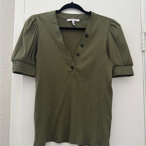 10 Crosby Derek Lam Khaki Button-Up Blouse